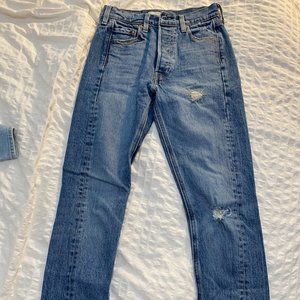 Levi's 501 Medium Wash *unique seams*